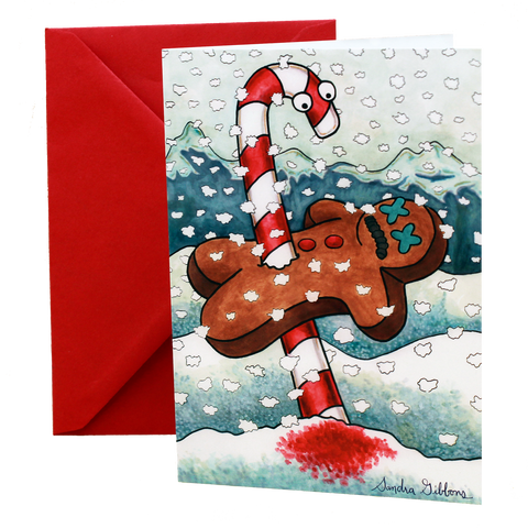 Vlad the Candy Cane Greeting Card - Severe Snacks