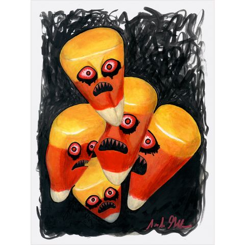 "Candy Corn" original painting - Severe Snacks