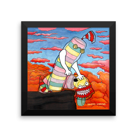 Sunset Smarties Framed Print - Severe Snacks