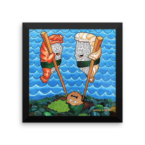 Sushi Collusion Framed Print - Severe Snacks
