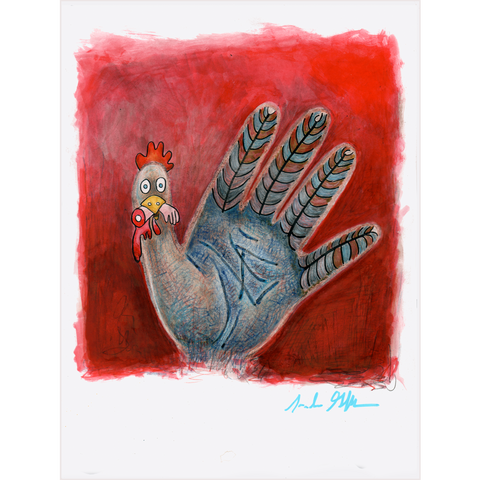 "Hand Turkey" original drawing - Severe Snacks