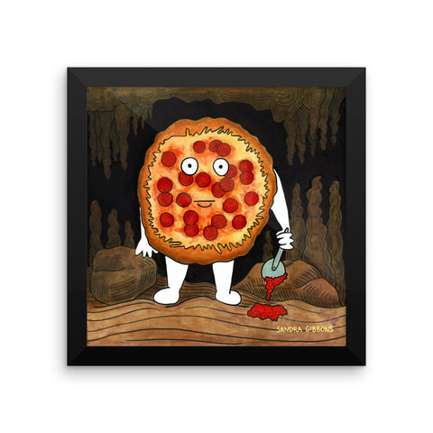 Killer Pizza Framed Print - Severe Snacks